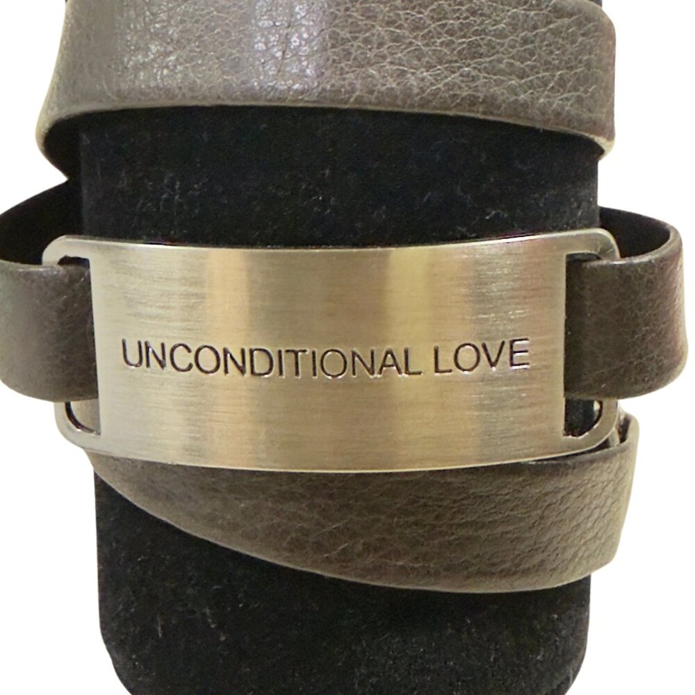 "Unconditional Love" SOFT Faux Leather Wrap Bracelet